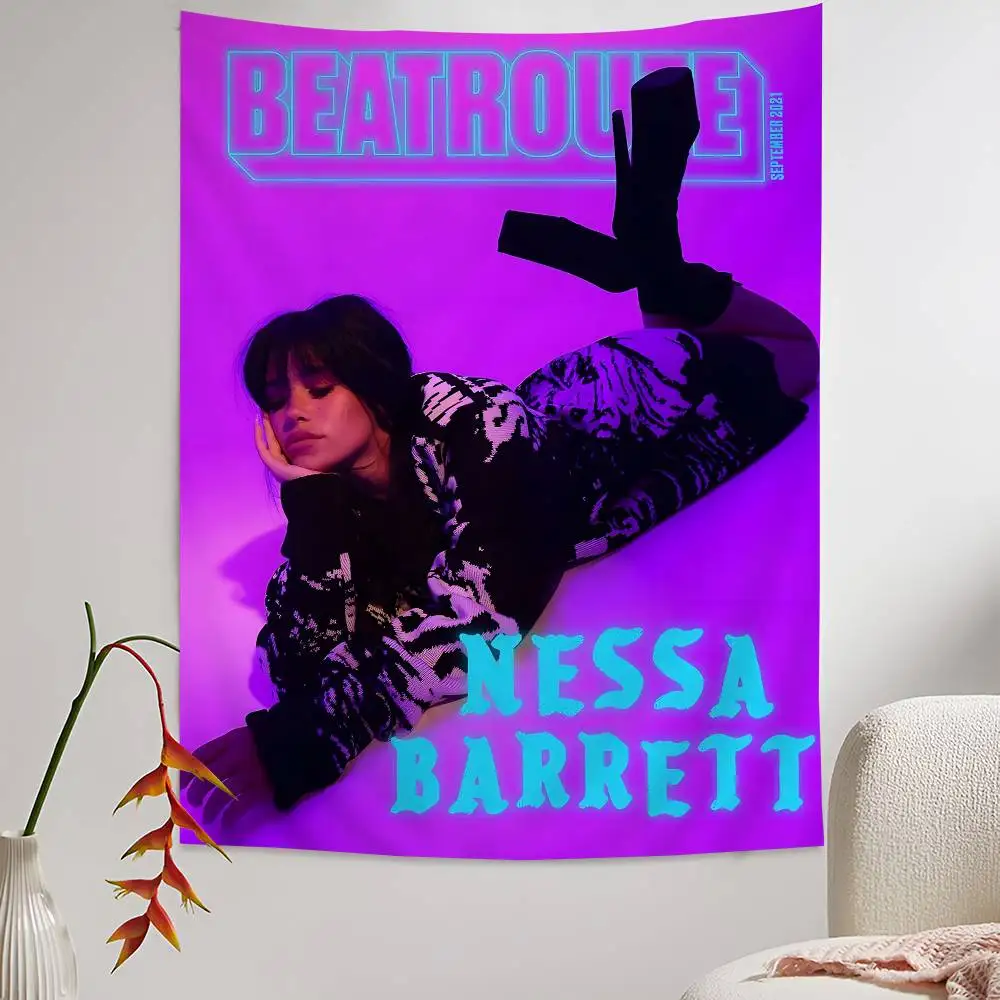 Nessa Barrett Singer نسيج الجدار شنقا التارو الهبي جدار السجاد النوم جدار شنقا ورقة