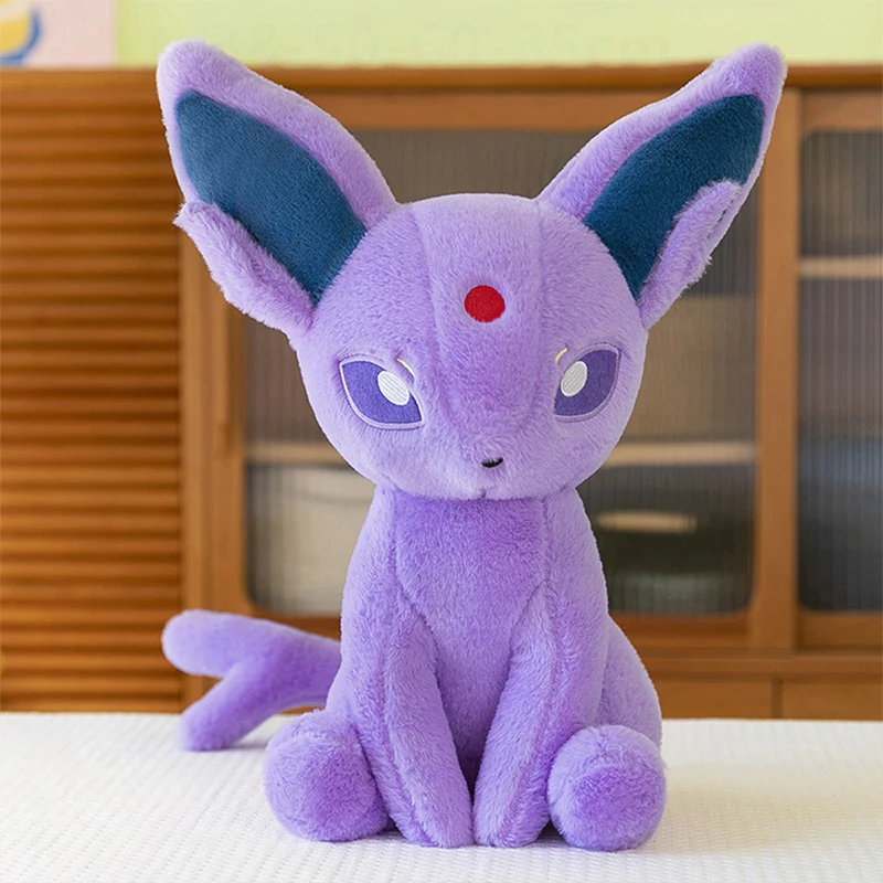 Jouet en peluche de grande taille pour enfants, cadeau d'anniversaire et de noël, grande poupée animale en peluche Eevee de dessin animé mignon, vente en gros d'usine