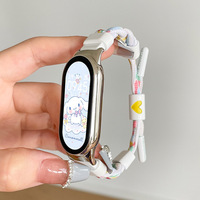 Women Girl For Xiaomi Band 10 strap 8 WristStrap Handmade Woven nylon Mi9 mi8 mi10 watch strap Sport For xiaomi band 9 Bracelet