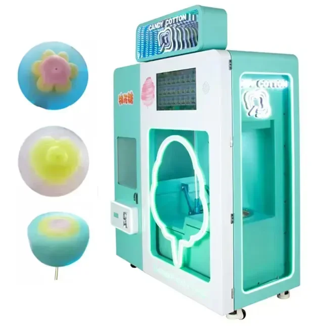 Commercial marshmallow floss machine Robotic arm Sugar trade Automatic marshmallow vending machine