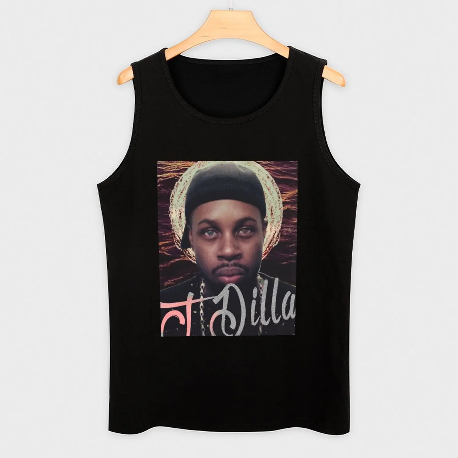 J Dilla - Jmadera Print Tank Top, Roupa esportiva para homens, Vestuário