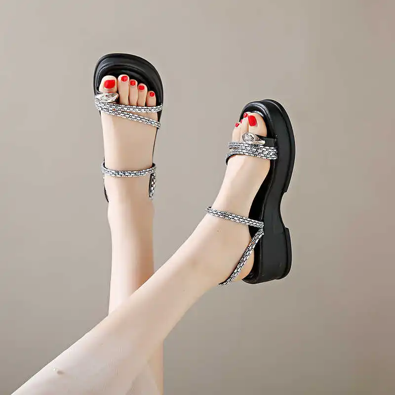 

Sling Back Round Nose Leopard Tennis Travel Slippers Shoes Flat Sandal Women Sneakers Sports Footwear Shouse Sabot Trnis