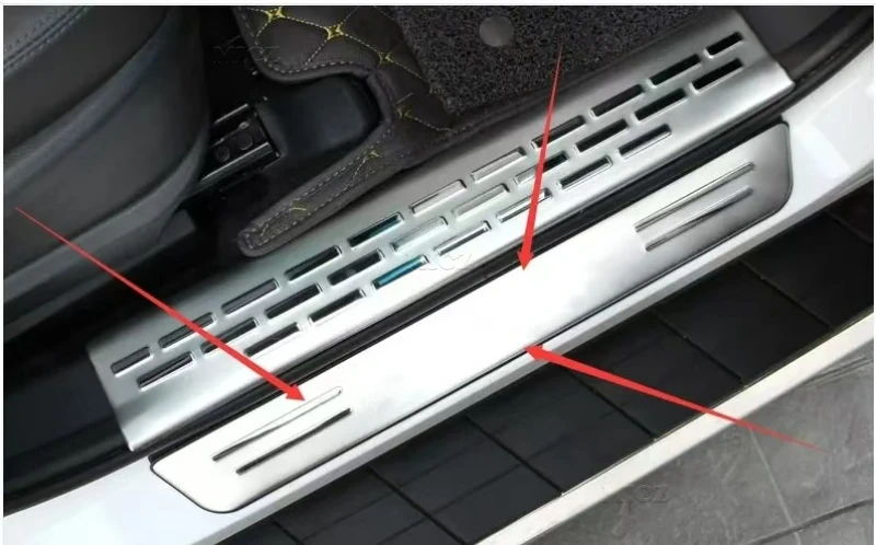 For KIA SportageR 2011 2012 2013 2014 2015 2016 2017 Car Styling Stainless Steel Car Door Sill Scuff Plate Cover