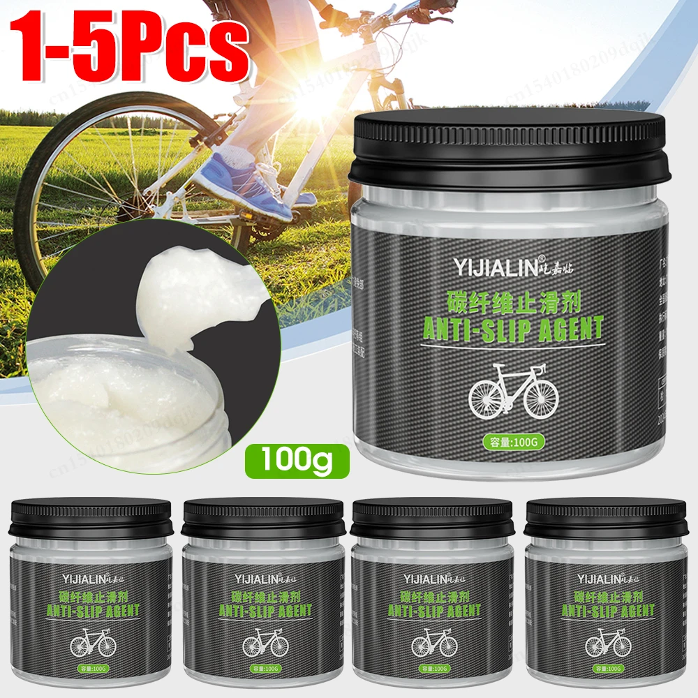 

1-5pcs Carbon Fiber Bicycle Lube 100g Carbon Fiber Anti Slip Paste Multifunctional Bicycle Carbon Grease Bicycle Assembly Grease