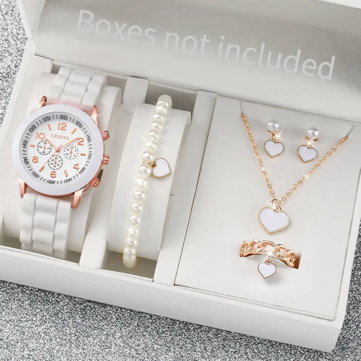 

2026Silicone watch fashionable and beautiful colored jelly student sports women's sports watch set