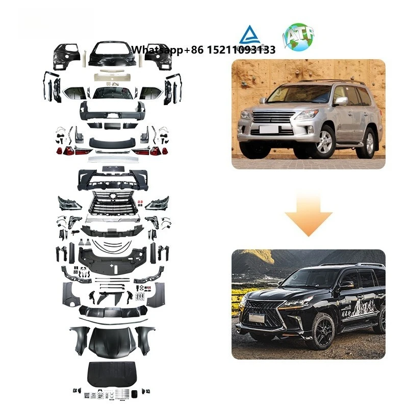 GBT LX570 Body Kit Upgrade 2021 Model for 2008-2015 LX570 Facelift Convert Kits Bumper Headlight Tail Lamp
