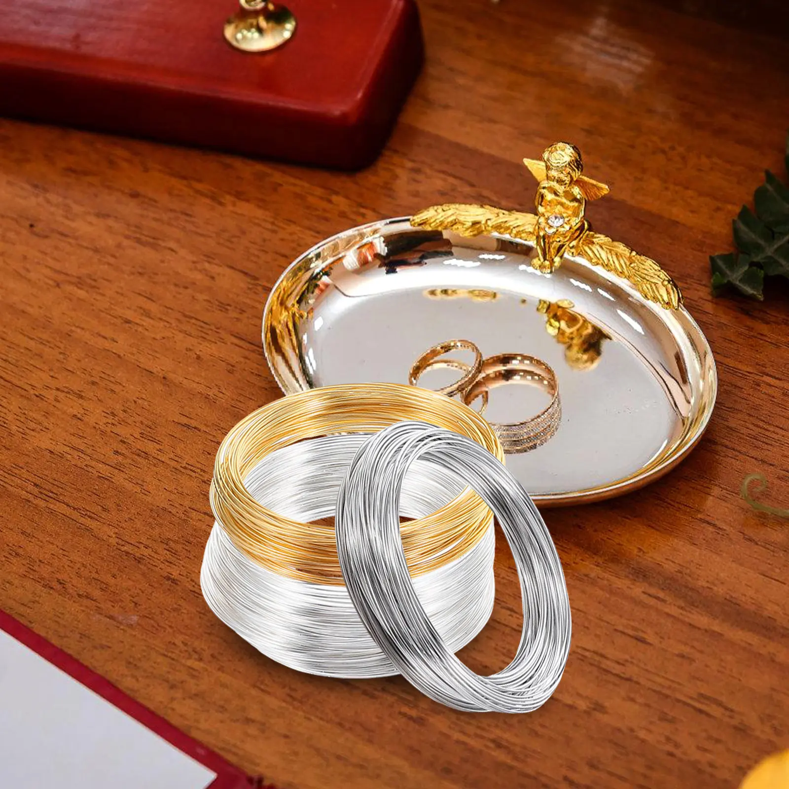 3 rouleaux de fil métallique flexible à mémoire de forme pour la fabrication de bijoux, fil découpable pour bracelets, colliers, boucles d'oreilles, fournitures de perlage DIY