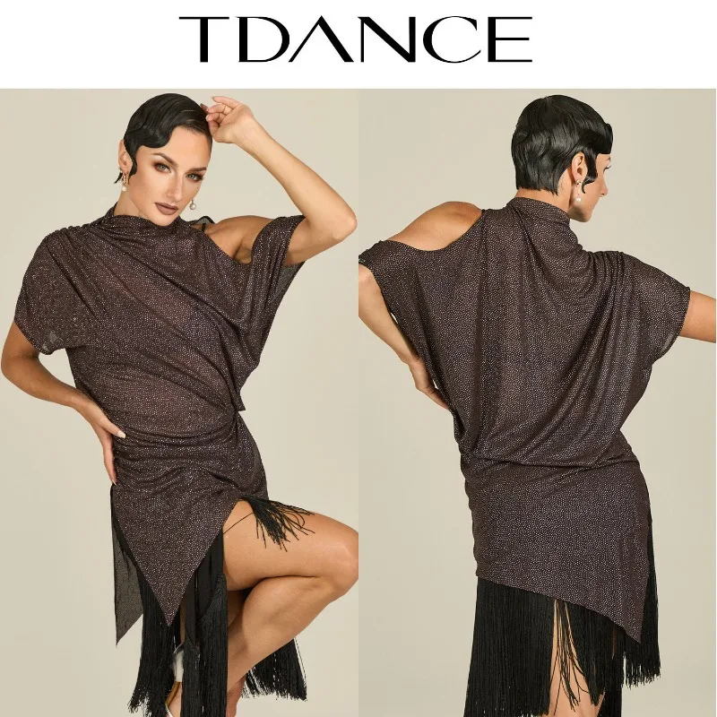 Customized TDANCE National Standard [Drip Glue Loose Shoulder Leakage Top] Versatile Classroom Training Teacher Dressing GL-195