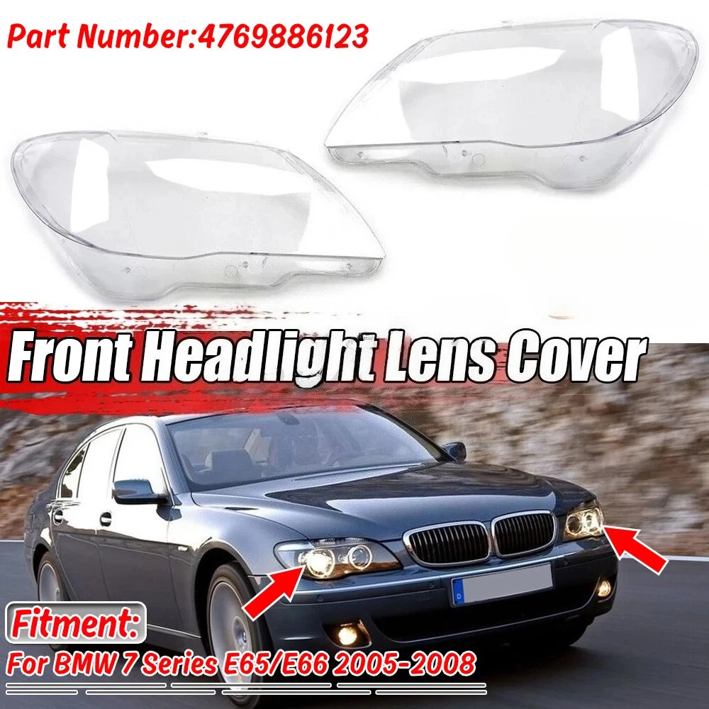 

4769886123 Left/Right Car Headlight Lens Head Light Lamp Shade Shell Cover For BMW 7 Series E65 E66 2005 ~2008 Headlight Cover