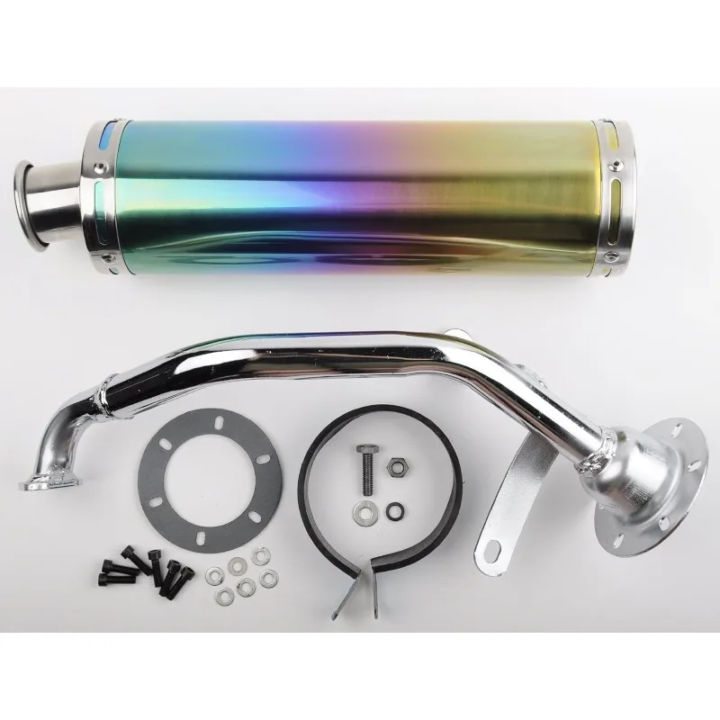 

Scooter Performance Exhaust With Multicolor Chrome Muffler 150cc