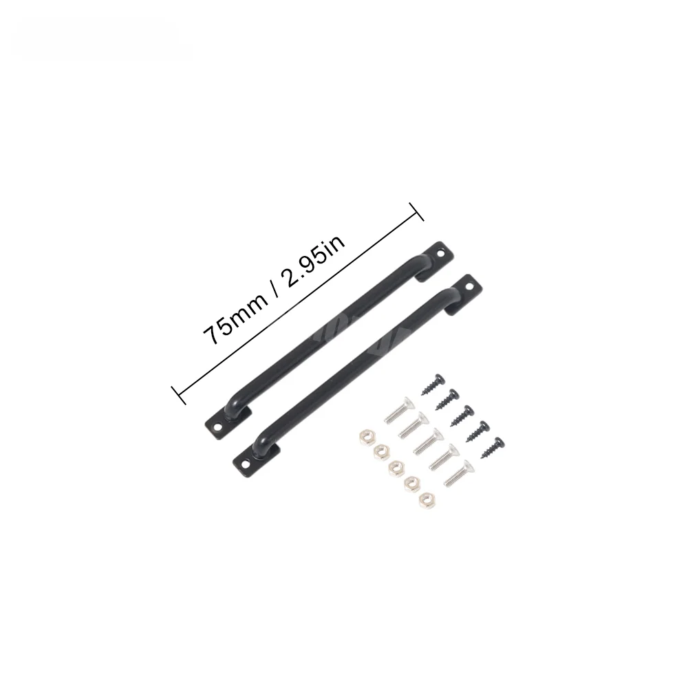 FIMONDA 2pcs Metal Body Shell Handrail 75mm/133mm/150mm Length for 1/10 RC Crawler TRX4 Axial SCX10 90046 D90 CC01 TF2