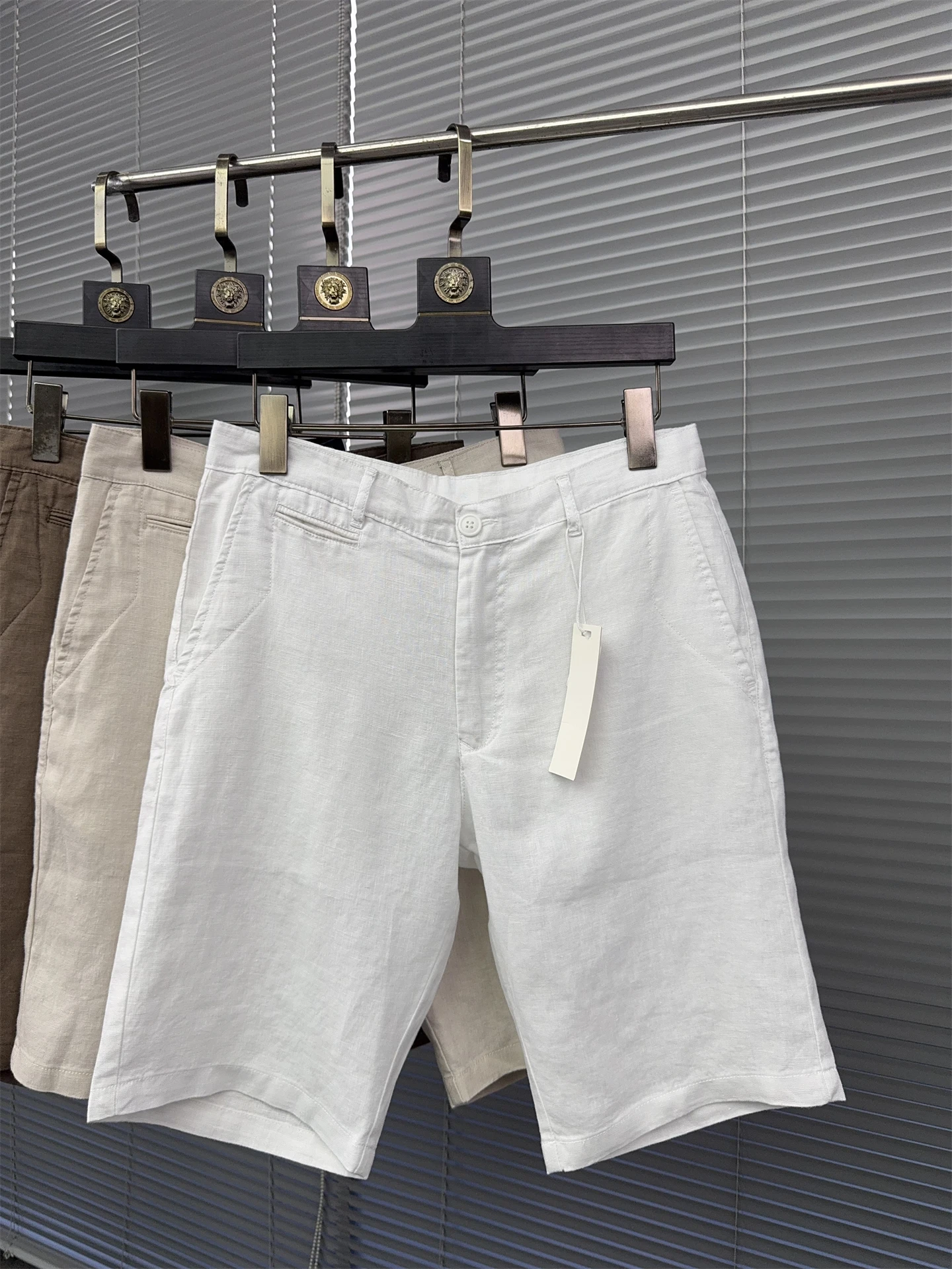 

Svip Linen Casual Comfortable Men's orts Five-Quarter Straight Leg Breathable Summer Cool Feeling Slim Fit Casual Pants