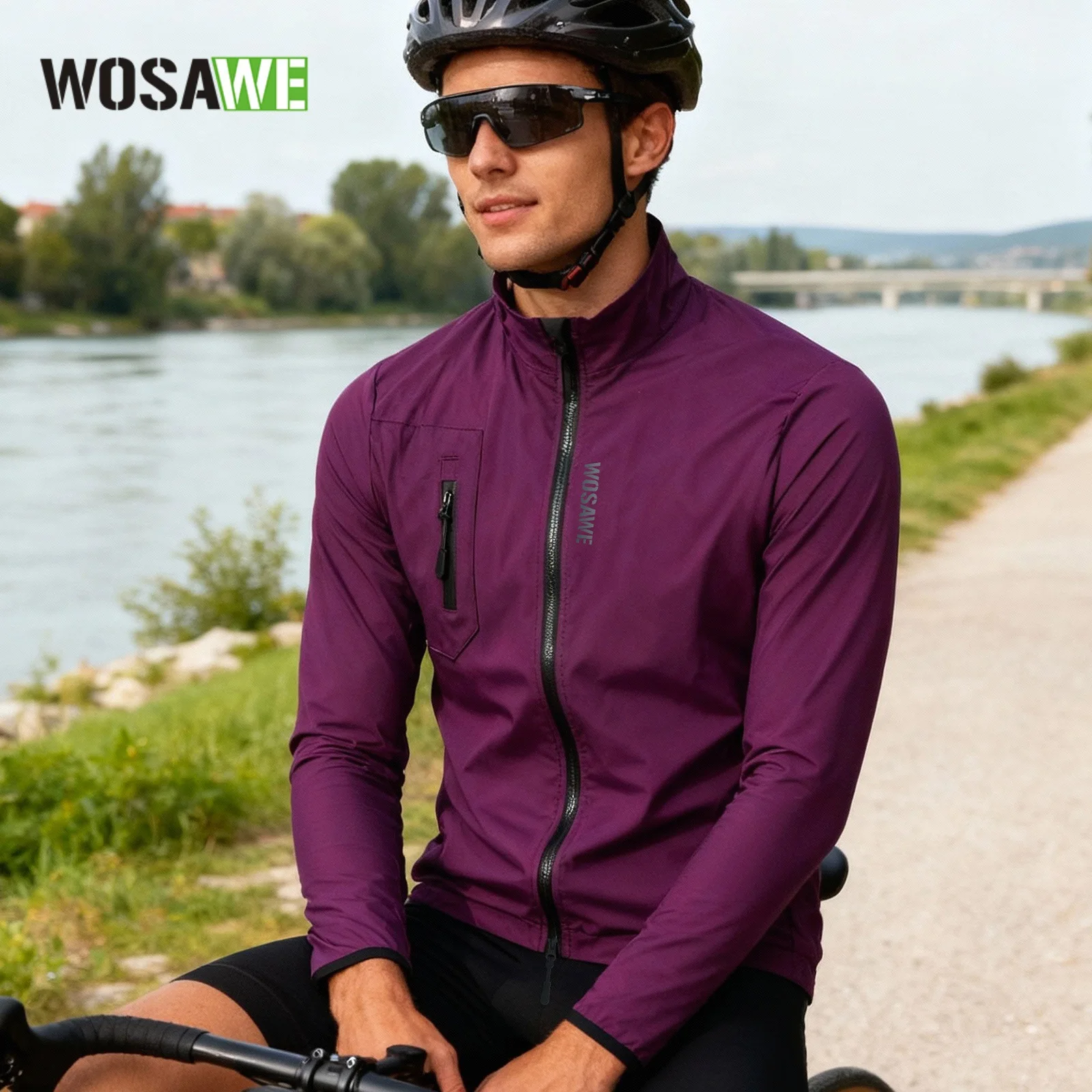 

WOSAWE Ultralight Cycling Jacket Windbreaker Coat Riding Windproof Clothing Reflective Running Hiking Fishing BH252