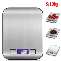 High Precision Kitchen Scale 10kg Baking Electronic Scale Wholesale Stainless Steel Household Charging Medicine Coffee Roasting