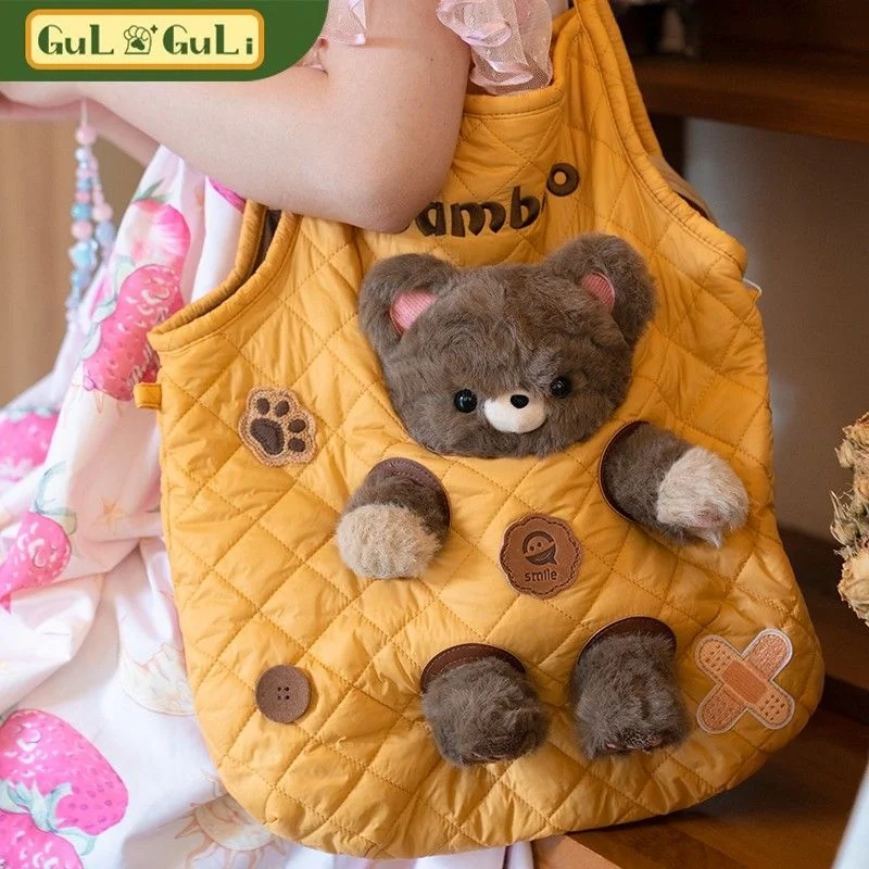 

Fashion Cute Little Bear Backpack One Shoulder Backpack Plush Toy Doll Women's Christmas Birthday Gift Crossbody Bag