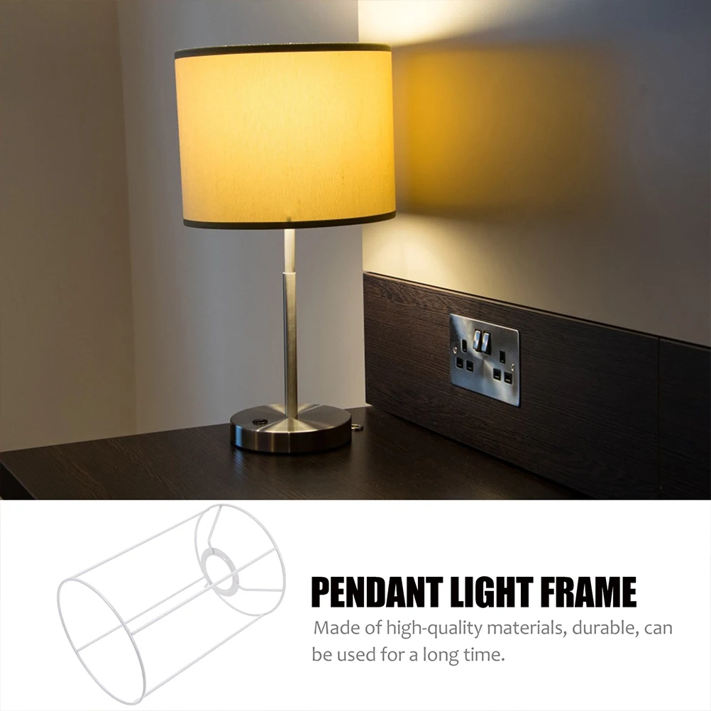 

E27 Lampshade Metal Lampshade Frames 14 26cm Metal DIY Round Square Brackets Table Pendant Light Cover Racks Accessories