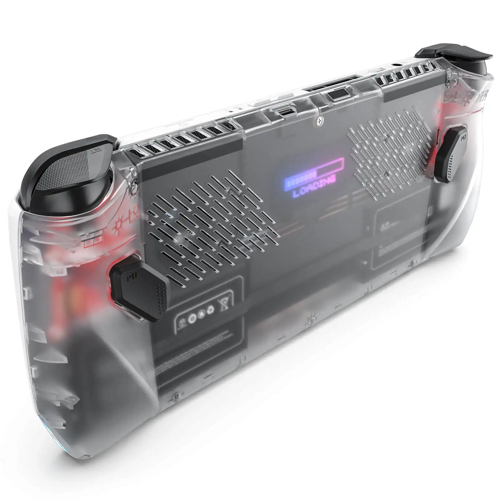 

RGB Transparent Back Plate Compatible for ASUS ROG Ally, DIY Clear Edition Replacement Shell Case Compatible with ASUS ROG Ally