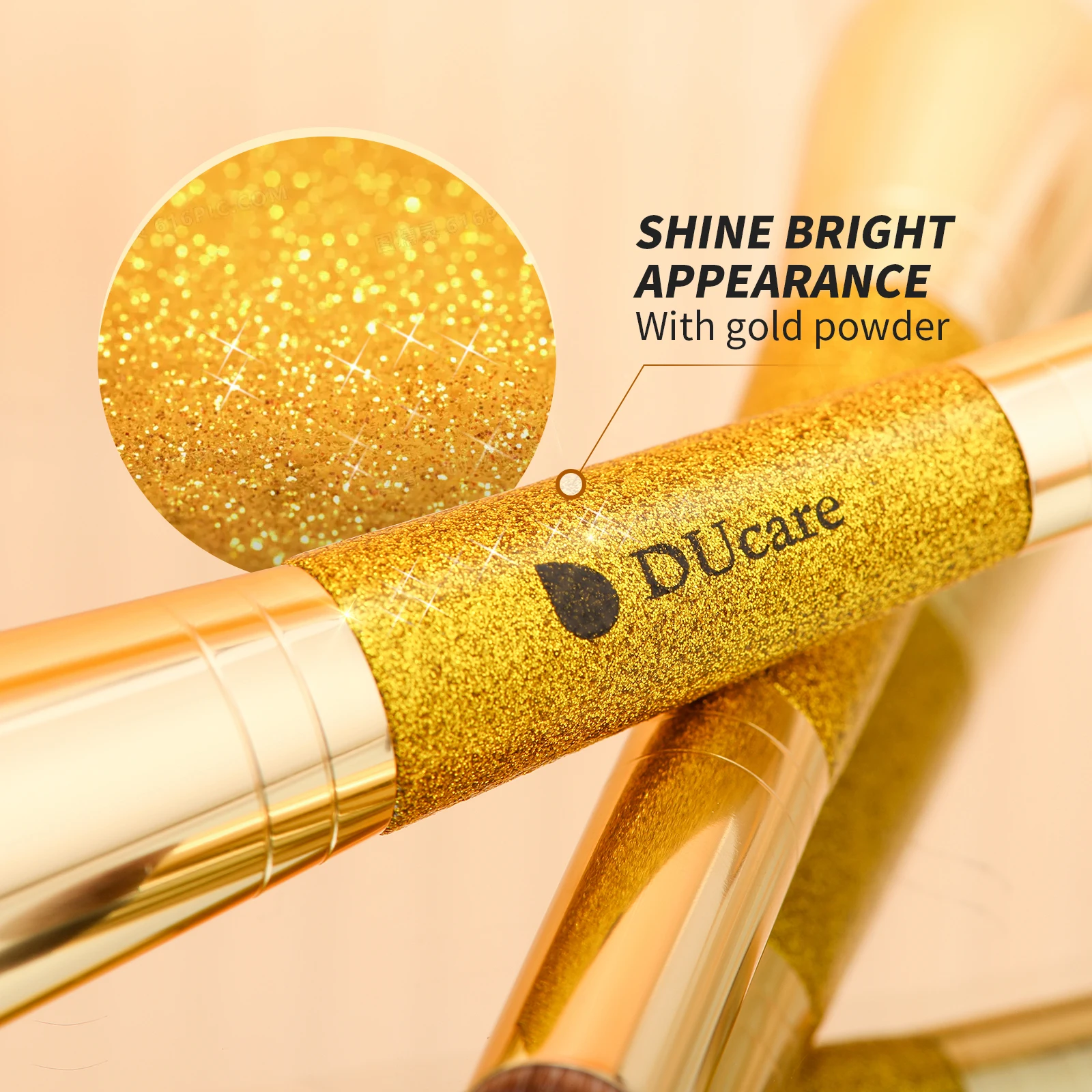 DUcare Dou-ended Powder Brush Concealer Brush Makeup Brushes Perfect for Rounded Taperd Liquid Cream Blending Buffing Foundation