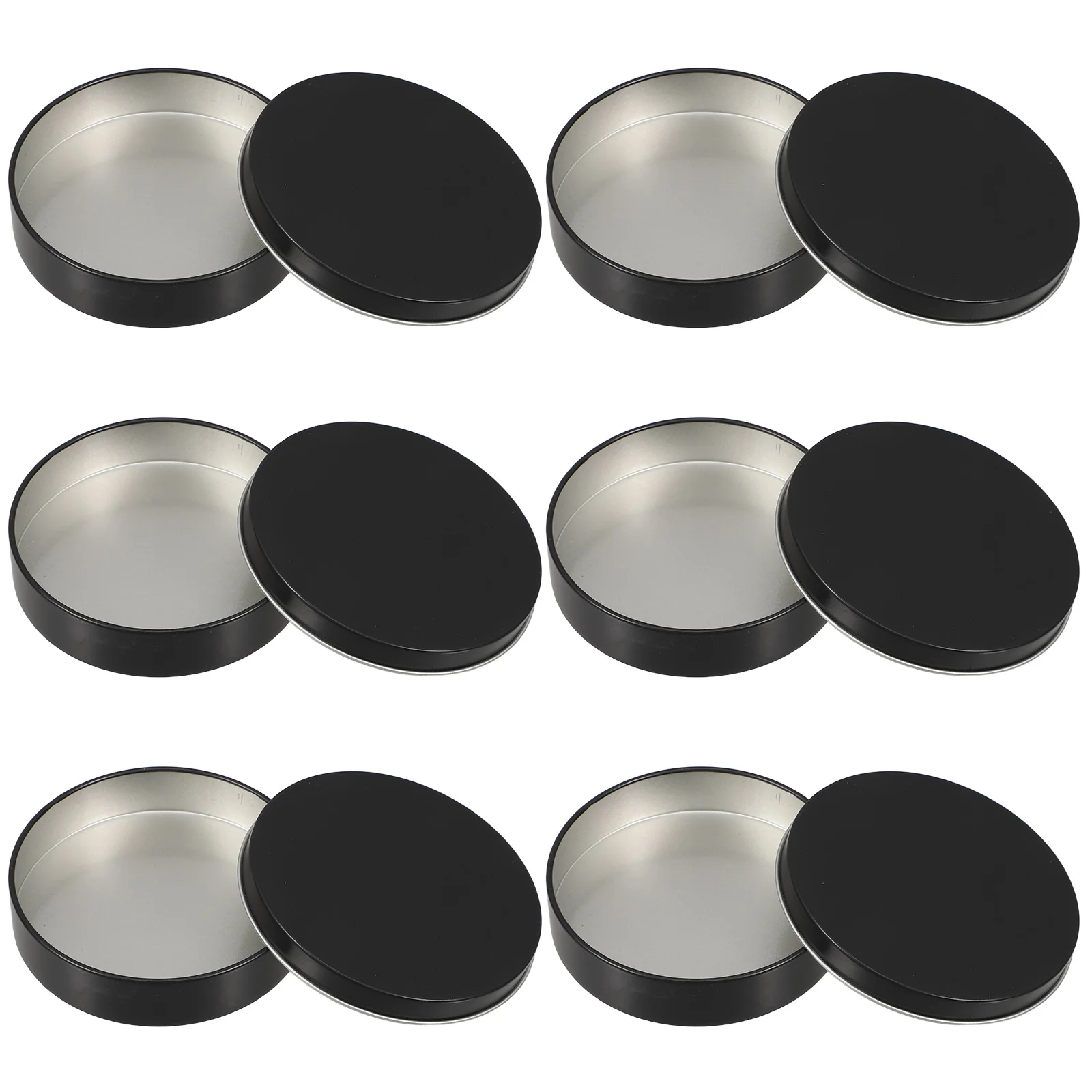 

6Pcs Iron Box Sugar Cake Molds Mini Cake Tins for Baking Desserts Candy Storage Container Round Metal Tin with Lid Party Wedding