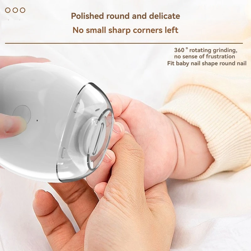 

New Fashionable Baby Electric Nail Polisher Children's Nail Clipper USB Charging Nail Clipper Anti Splash Home Nail Clipper