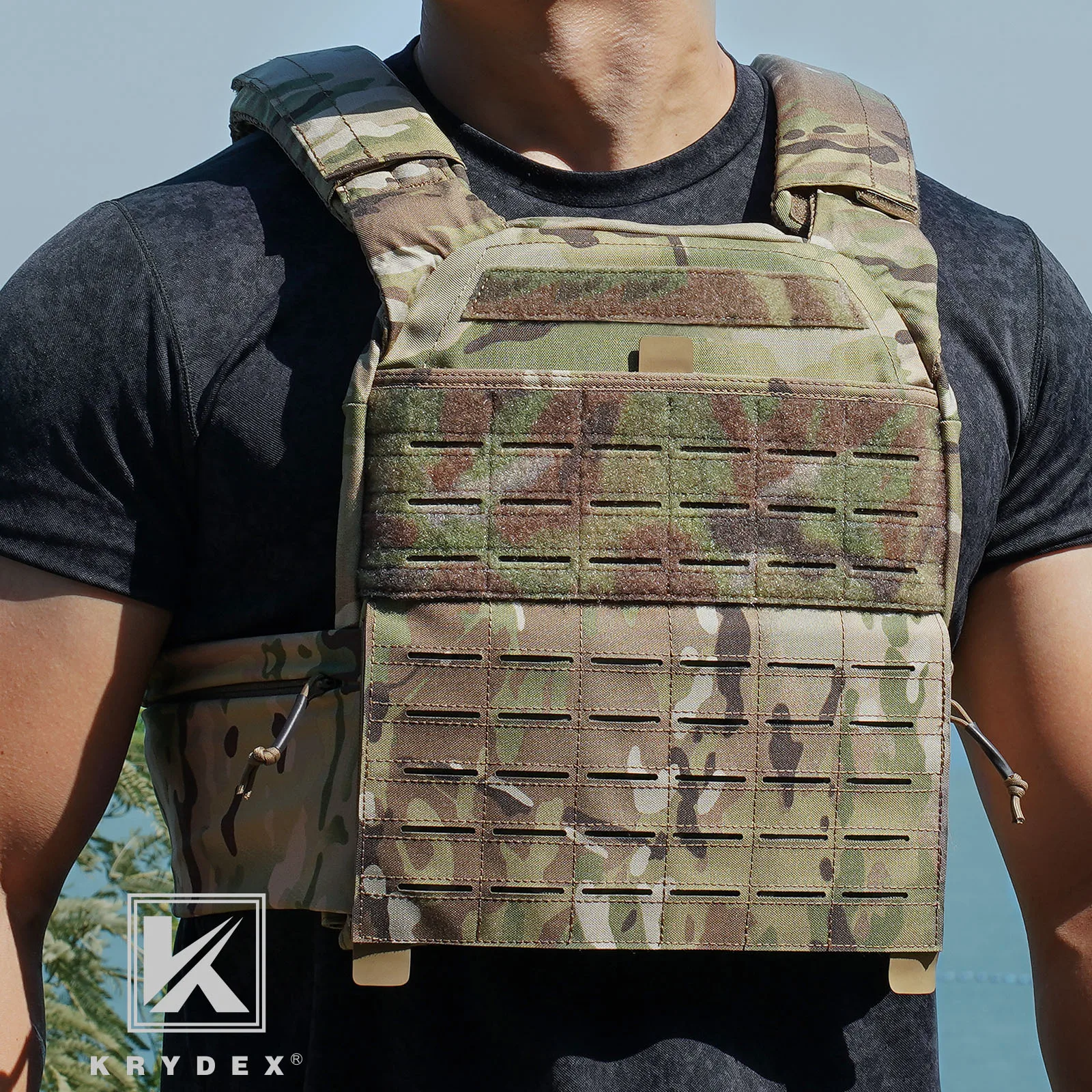 KRYDEX Chaleco Táctico de Entrenamiento Hombre Portador de Placa MOLLE - imagen 2