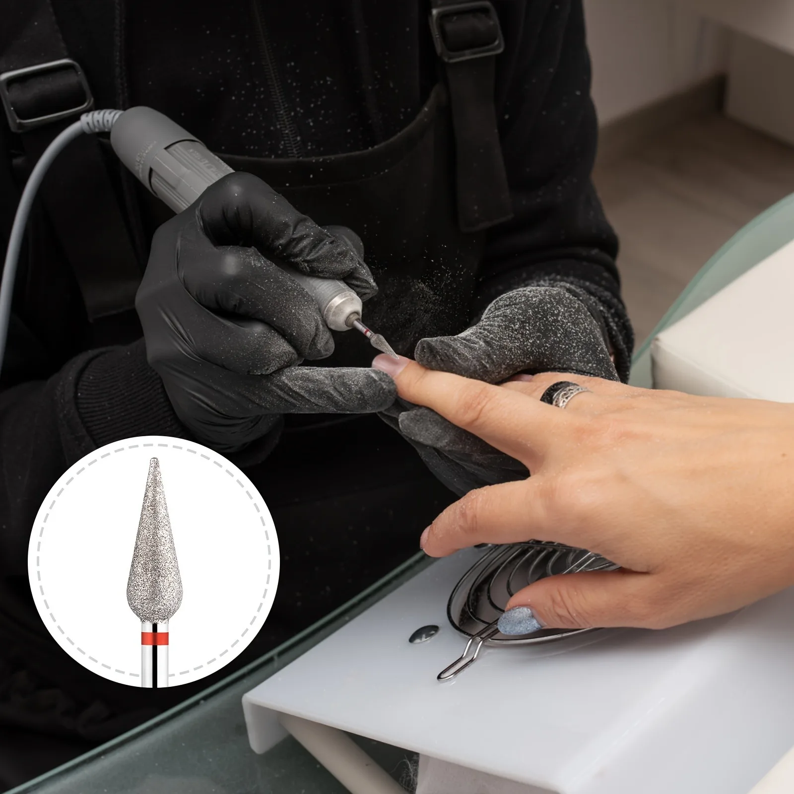 1PC/2PCS Diamant Nagel Bohrer, Flamme Nagel Bits Elektrische Fräser, für Nagel Polieren Entfernen Grat Gel rotierenden Schleifen