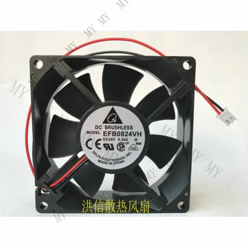 

Вентилятор охлаждения TT, 1 шт., для Delta Fan EFB0824VH, DC 24V 0.36A, 80*25 мм, 8 см, 2-контактный