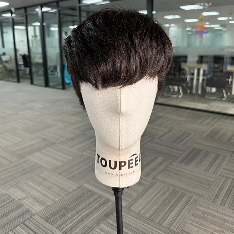 

Прическа с боковой бахромой, мужские парики, парики из натуральных волос для мужчин, система замены волос из натуральных волос для мужчин