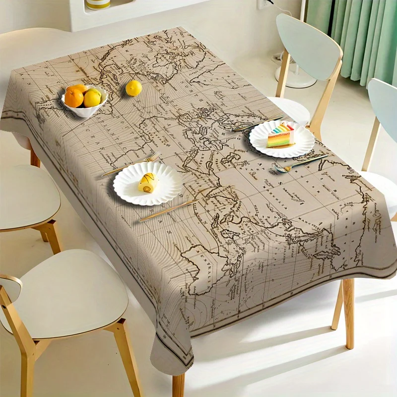 Enable JIT, 1PC, classic textured floral/animal patterns, retro printed decorative tablecloth.