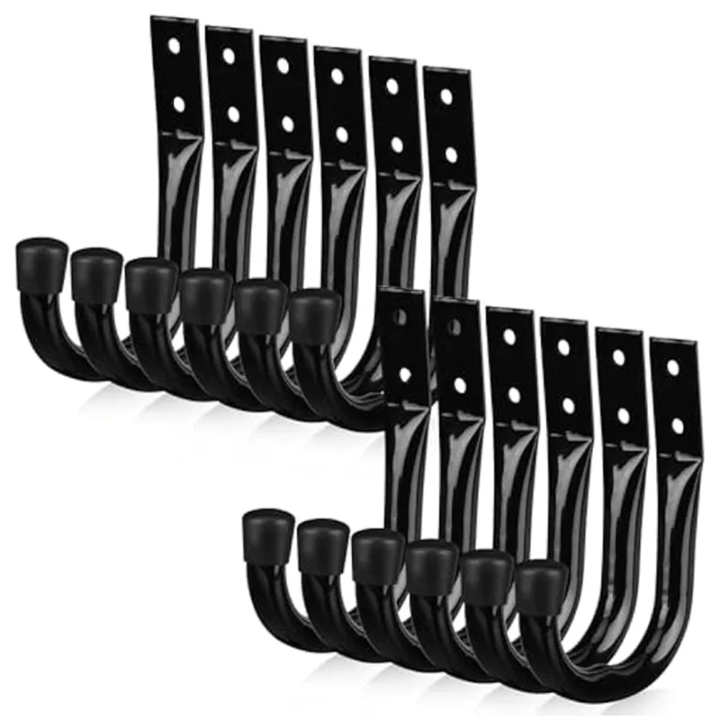 

AB15-Heavy Duty Garage Storage Hooks,12Pcs Bike Hooks For Garage Wall,Utility Garage Hooks,Wall Mount J Hook For Hanging