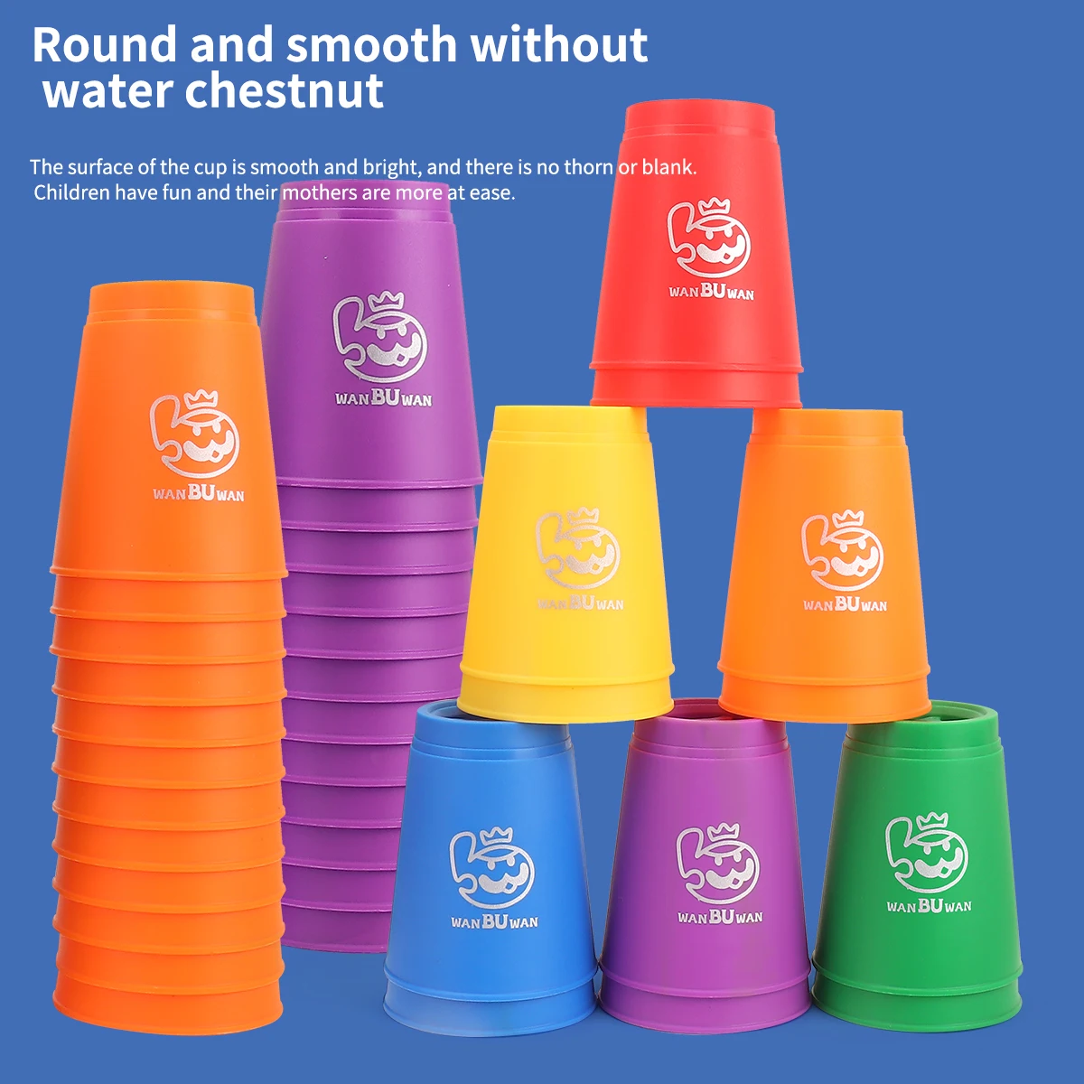 2.0 Tazze impilabili 12 PCS Tazze Tazze di velocità Gioco di formazione Logica Reazione rapida Cognizione del colore Giocattoli educativi per i regali dei bambini