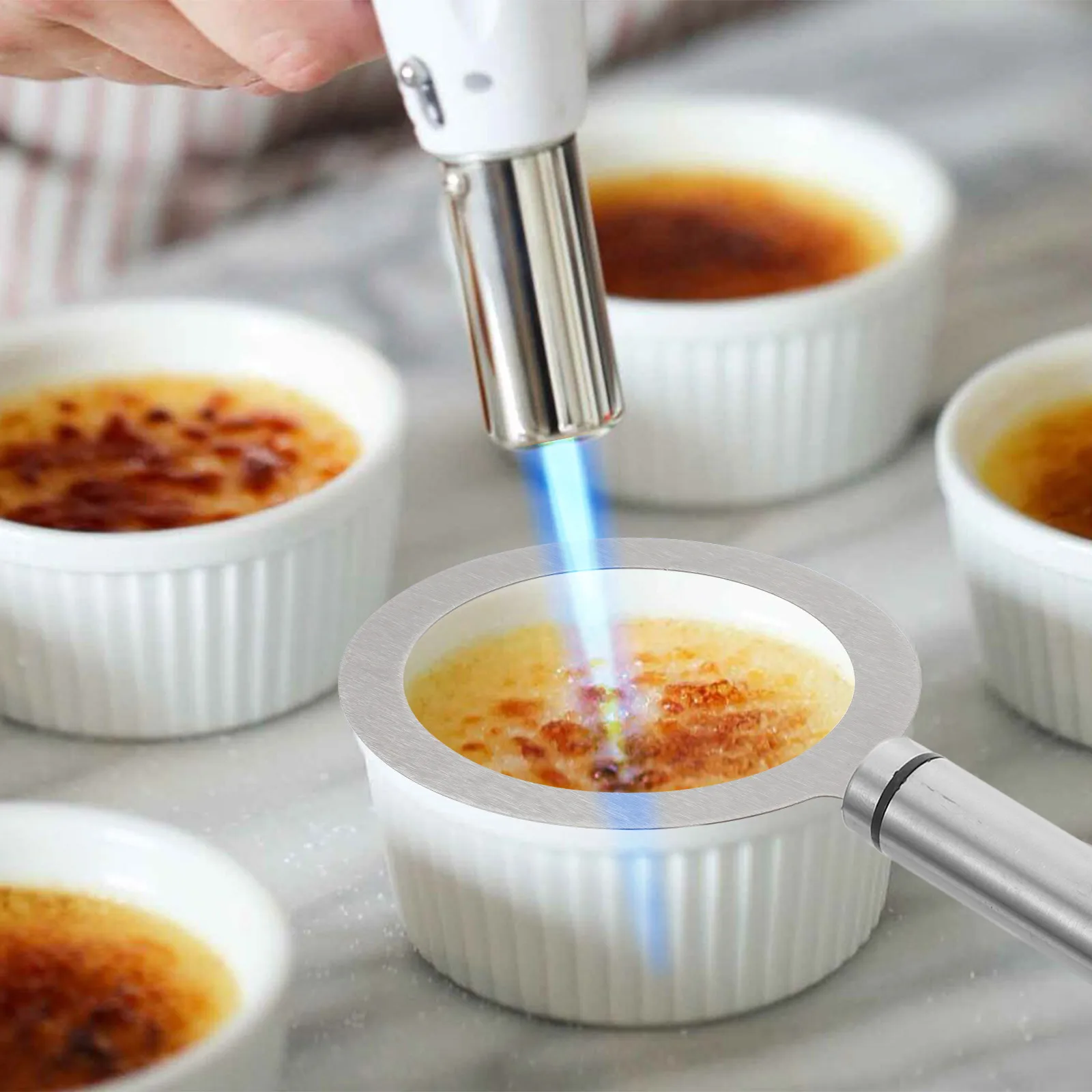 

Stainless Steel Brulee Rings Milk Cup Rims Dessert Shop Baking Tools Ring Protectors Wear Resistant