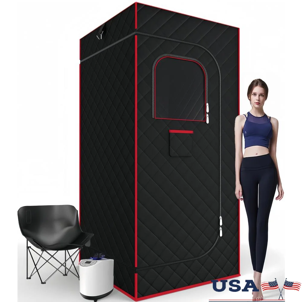 Taşınabilir Tam Boyutlu Buhar Sauna Kutusu, Sandalye Uzaktan Kumandalı 3L Buharlı Pişirici Verimli ve Geniş Tasarım Kolay Montaj Su Geçirmez