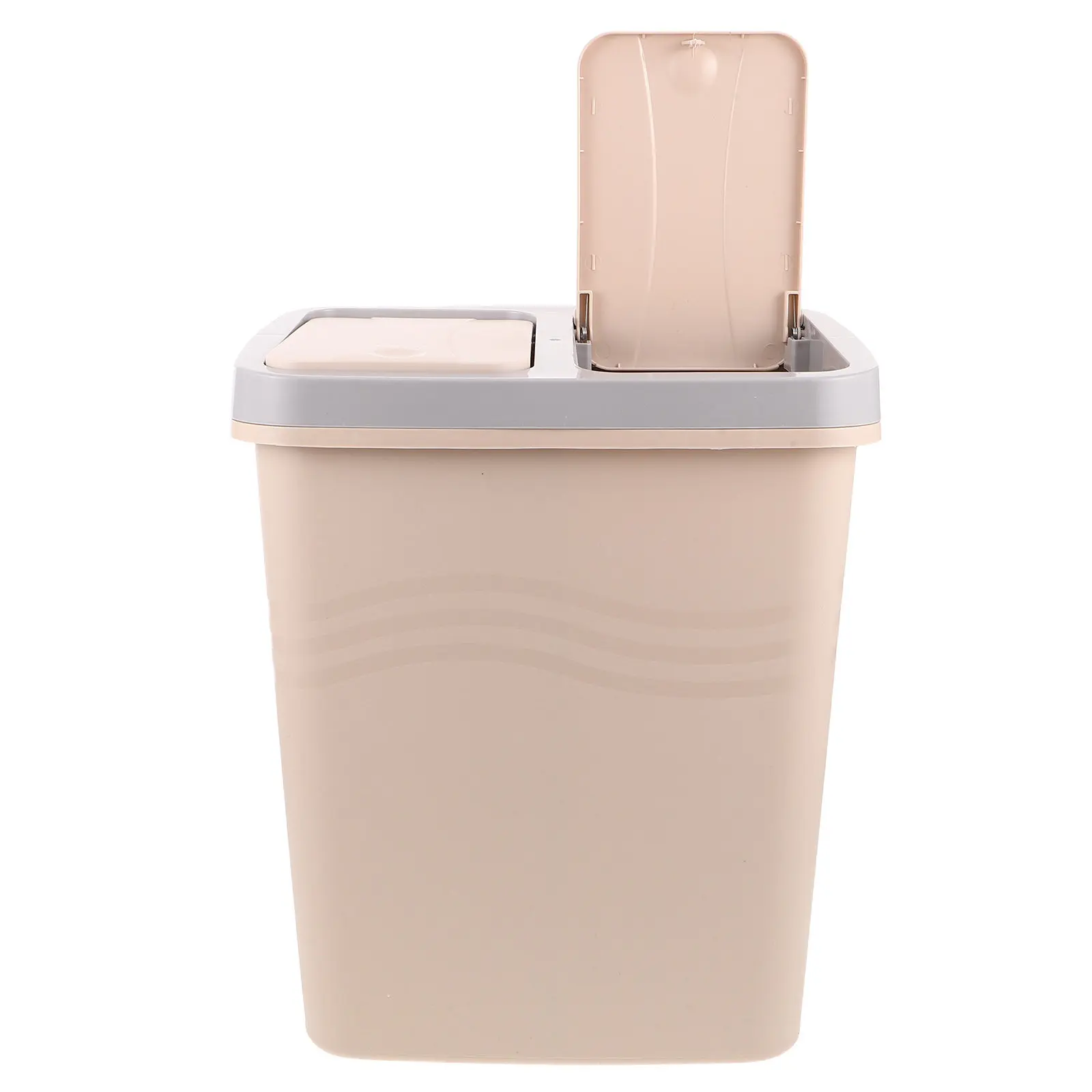 

Двойное мусорное ведро с двумя отделениями для сухого и влажного мусора, кухонный контейнер для отходов с пластиковой крышкой, контроль запаха, двухслойная сортировка