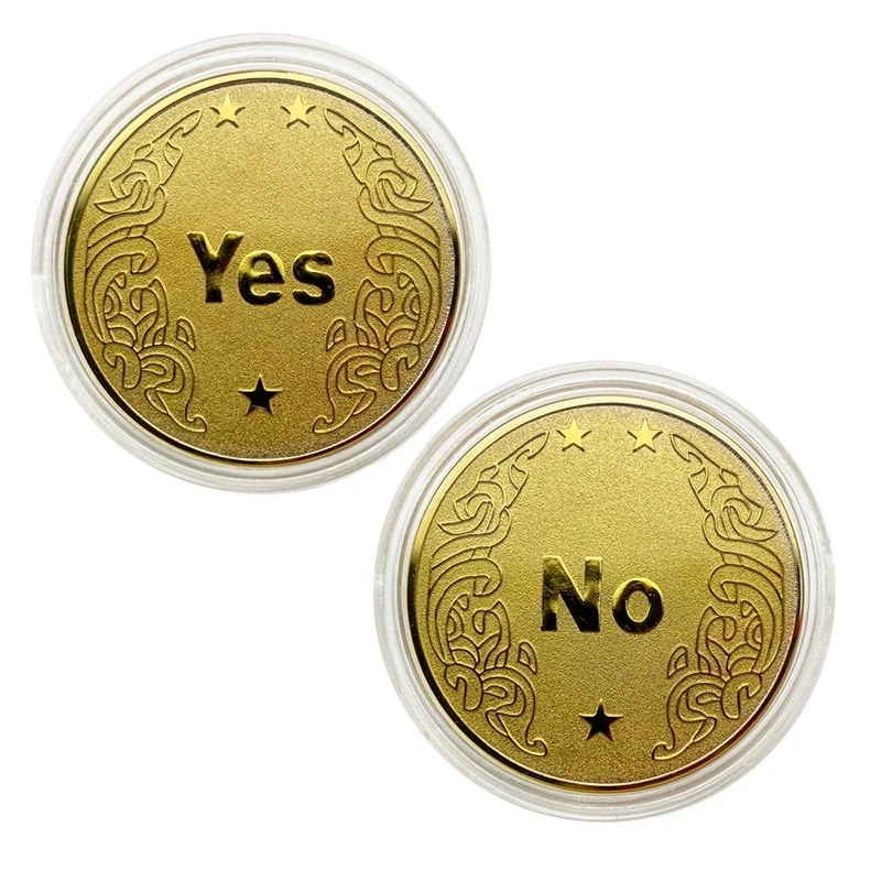 1Pcs Creative Coin Collectible Great Gift Yes Or No Decision Coins Art Collection Commemorative Coin Collectible