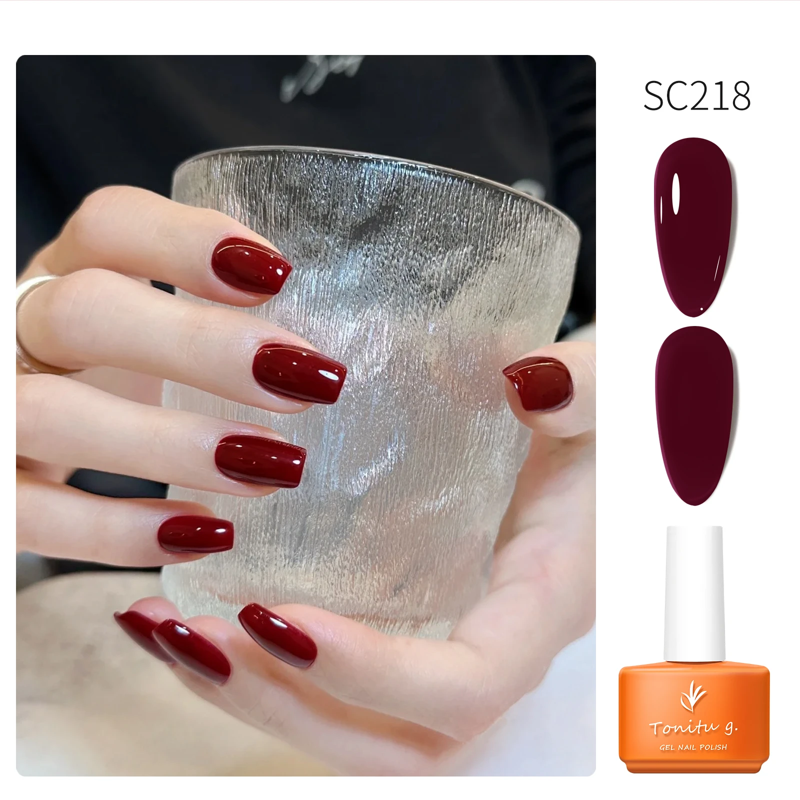 Smalto per unghie gel semipermanente da 7 ml Nero Bianco Rosso Naturale Trasparente Unghie nude Art Soak Off UV LED Vernice Base Top Coat