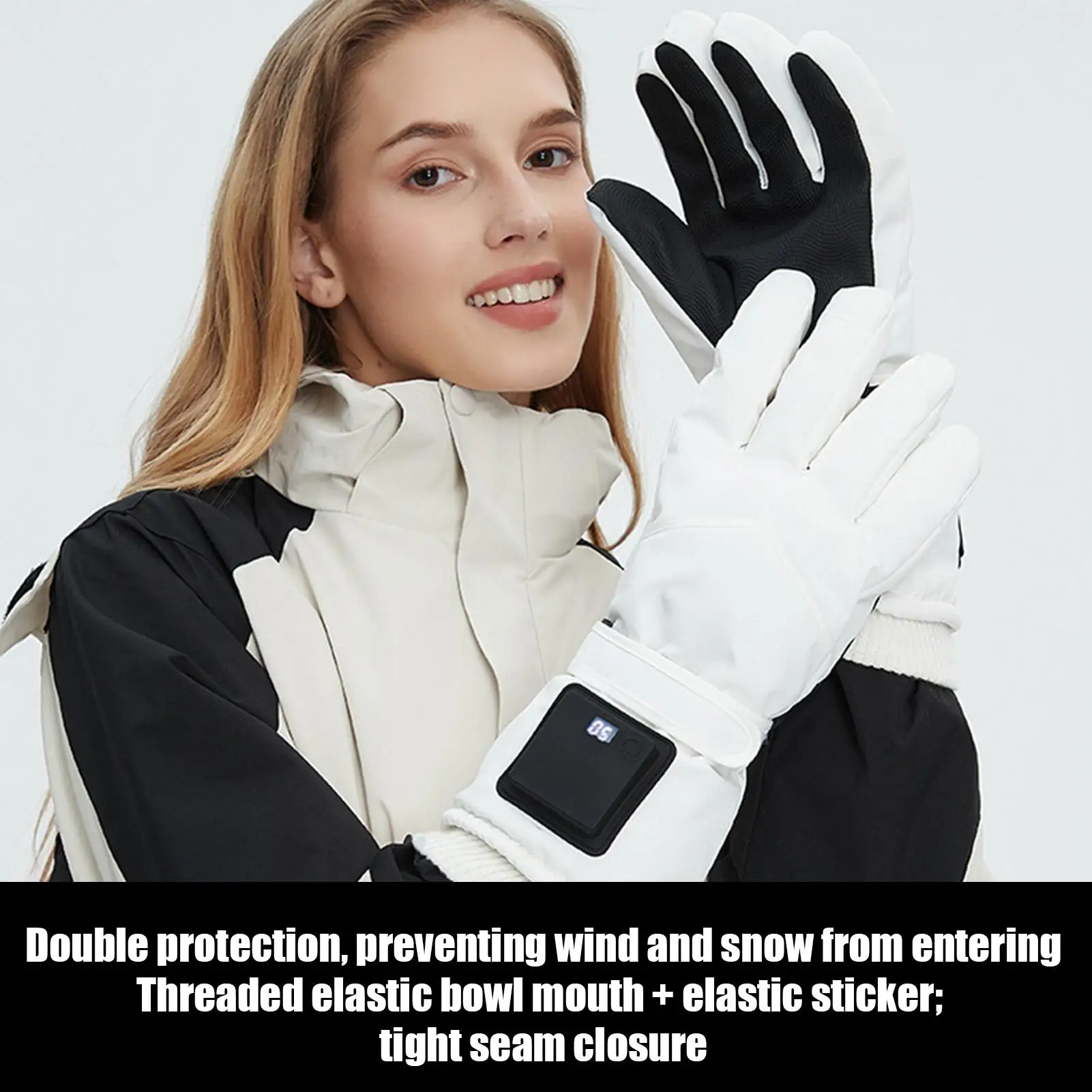 

Heated Gloves For Outdoors Windproof Cold Weather Winter USB Heating Gloves Plug-in For Skiing Cycling Hiking Fishing