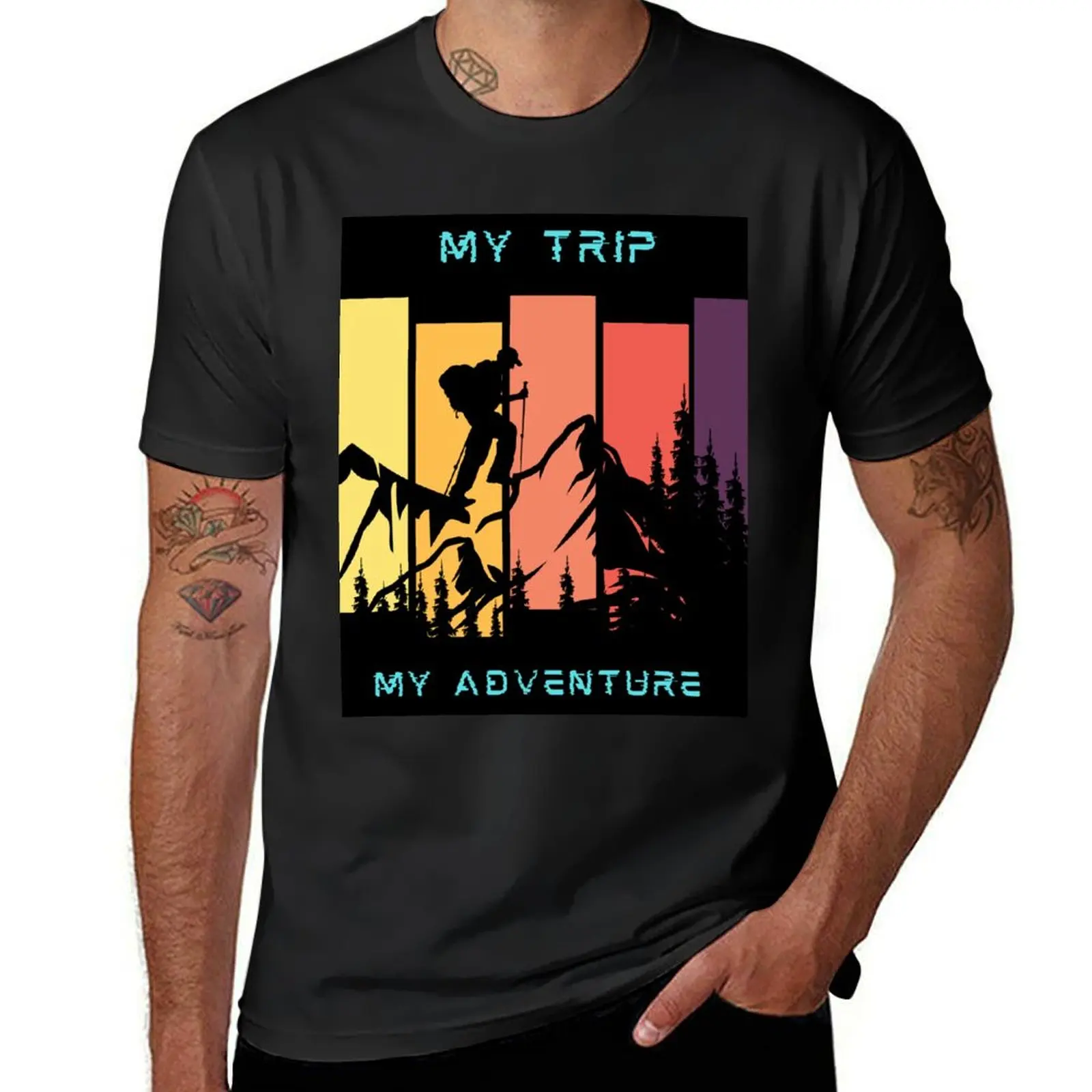 Wilderness trekking mountaineering hiking nature jungle adventure T-Shirt customs design your own Blouse mens champion t shirts