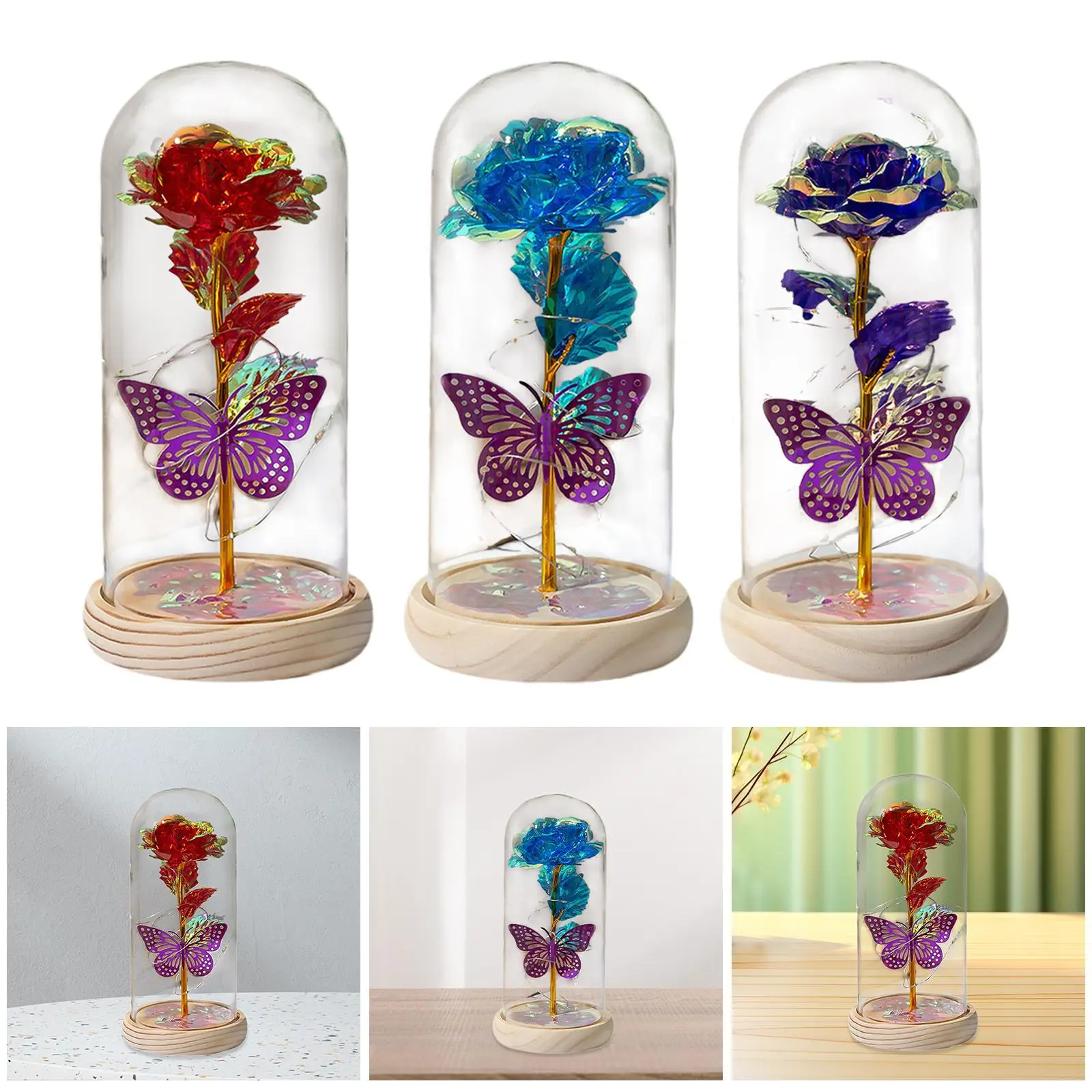 Regalos del día de San Valentín para su flor preservada para la esposa de compromiso de cumpleaños