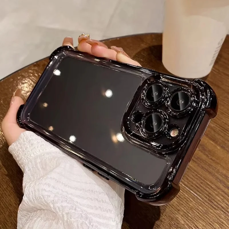 Solid Color Simple Case Compatible for IPhone 15 11 13 16 14 Pro Max XR X XS Max 16 15 7 14 Plus SE 2020 Anti-fall Frame Cover ﻿