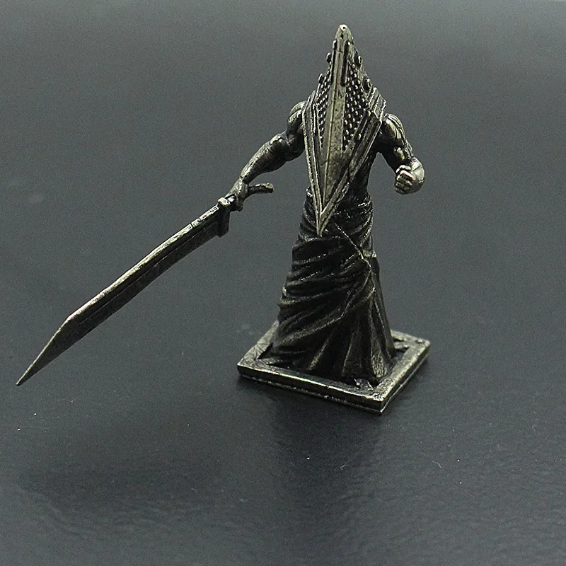 Vintage White Bronze Demon Race Soldier Statue Desktop Board Game Soldier Model Toys Desk Mini Decorative Ornament Crafts Gifts