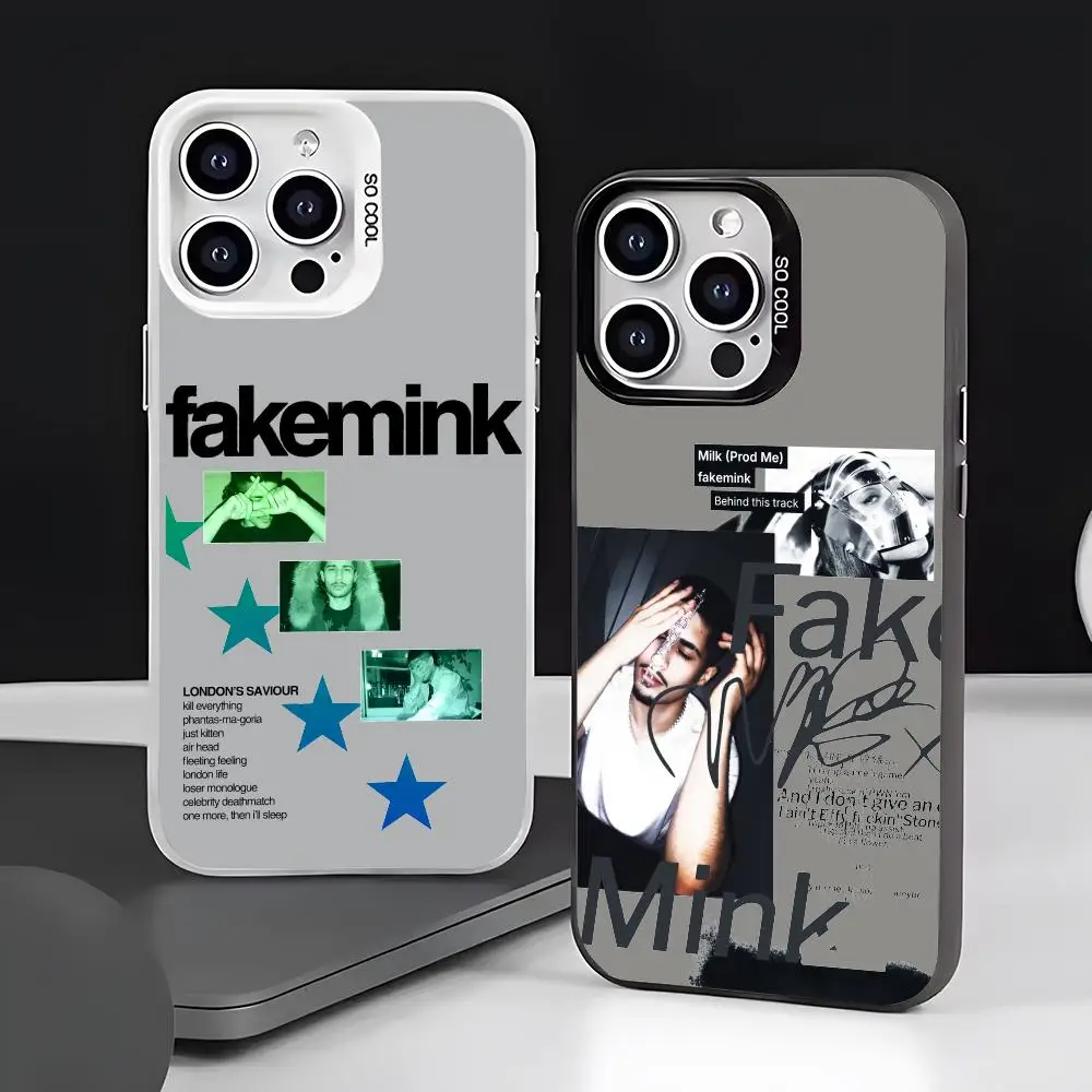 Funda para Teléfono F-Fakemink Singer Cool para iPhone 17 16 15 14 13 12 11 Pro Max Air, Mate, Láser, Aurora, Antigolpes