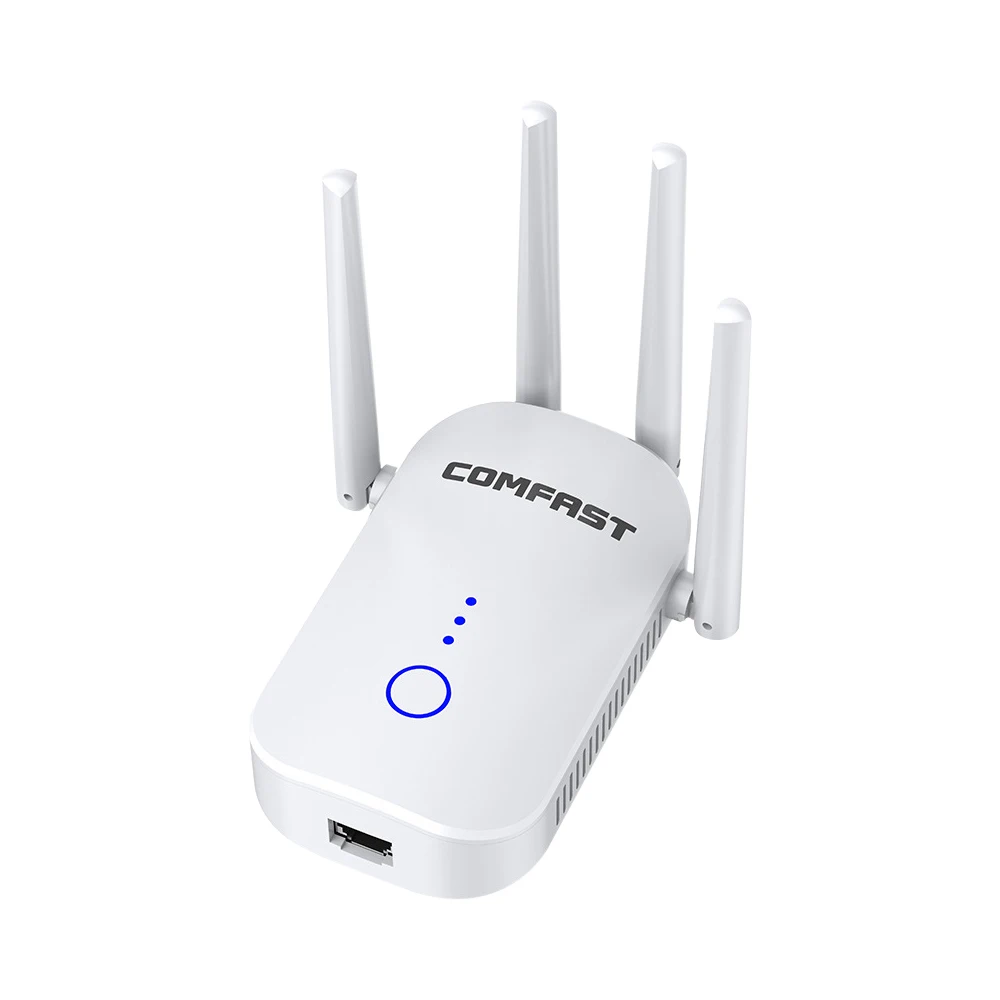 Wifi Extender 1200Mbps Wireless Wi Fi Repeater Dual Band 2.4&5Ghz Wifi Router Long Range Booster 4 Antenna Wi-fi Amplifier EU/UK