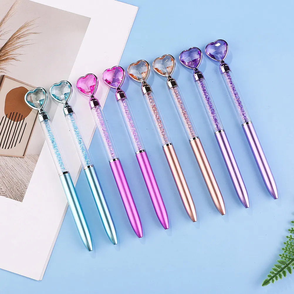 

20 шт. разноцветных хрустальных шариковых ручек с быстросохнущими чернилами, портативные, милые, для студентов, для школы, офиса, на каждый день