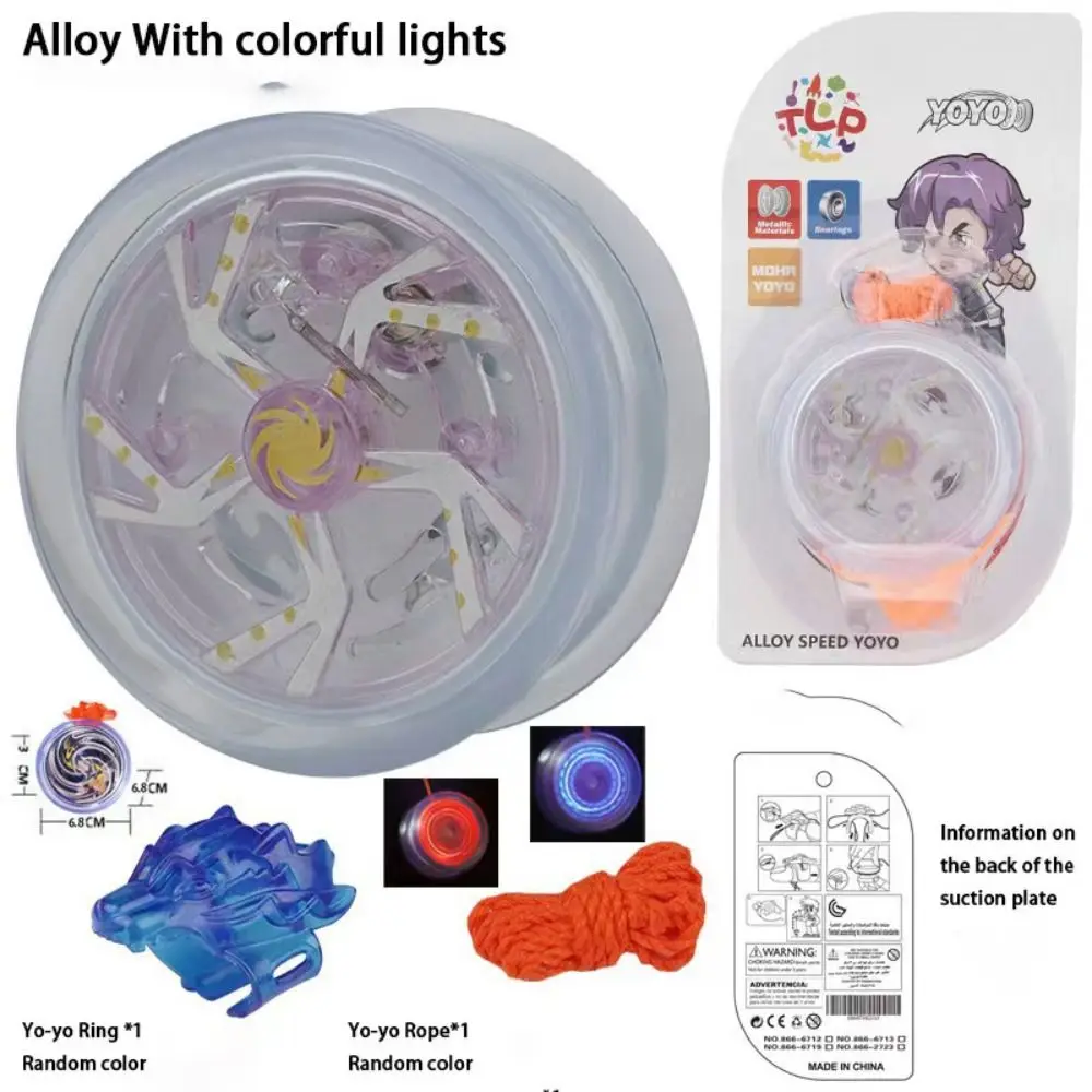 جودة عالية مبتدئ 2A يويو كارتون بلاستيك لايف سليب يويو تركيز ملون متوهج يويو #4