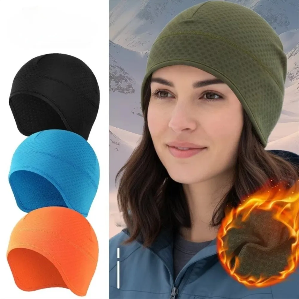 

Unisex Winter Warm Fleece Running Cap Thermal Windproof Skull Cap Soft Quick-drying Earflap Hat