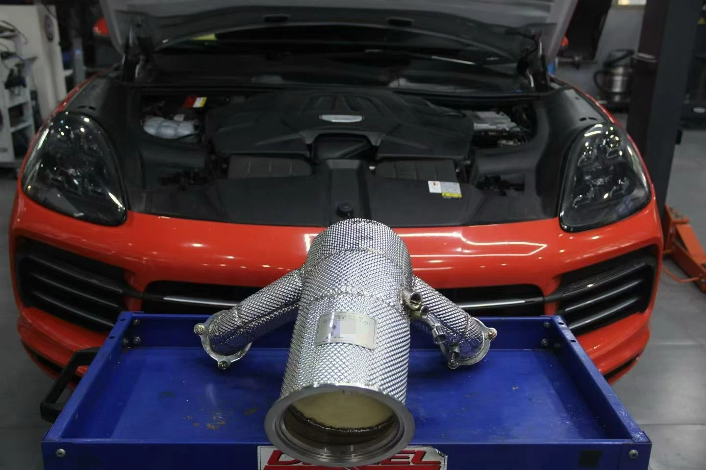 ACE Edelstahl-Auspuff-Renn-Downpipe für Porsche Cayenne 9Y0 3.0T Hochleistungs-Auspuffanlage mit Hitzeschutz-Auspuffrohr – Detail 12