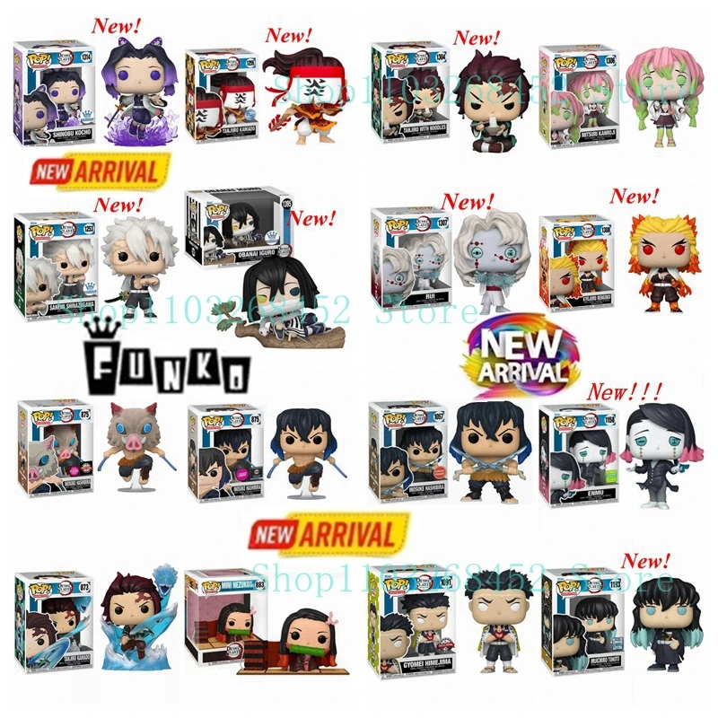 NEW Funko POP demon slayer Inosuke 1091 1306 1307 Nezuko 1395 1253 Tanjiro 1304 1264 Action Figures Collection Model Toy Gift