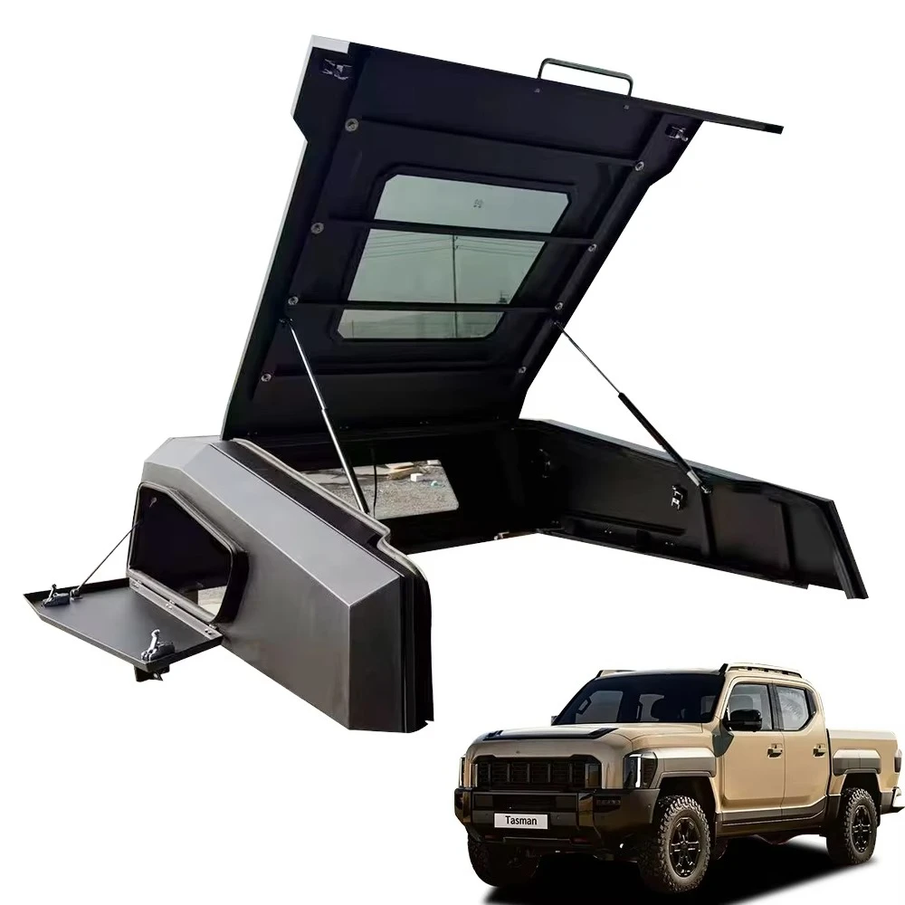 ForForKia Tasman Pickup Truck Rear Bed Cover Angled Split Sport Style High Cover Manganese Steel