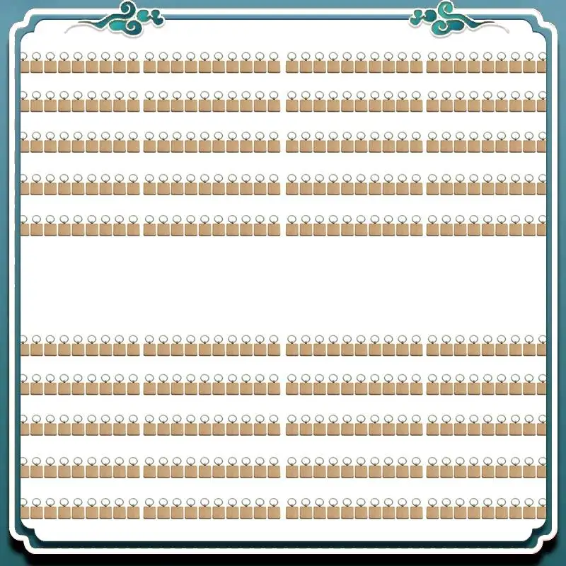 ABSK-400Pcs لتقوم بها بنفسك سلسلة مفاتيح خشبية فارغة مربع منحوتة حلقة رئيسية حلقة رئيسية خشبية حوالي 40X40 مللي متر #1